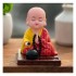 Moving Head & Hand Solar Buddha - Shaking Head Buddha Monk Statue for Car Dashboard, Home and Office Desktop, Moving Head and Hand for Health Wealth & Prosperity