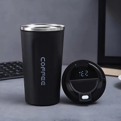 Travel Coffee Mug, Stainless Steel Inside, Smart Tumbler, Portable Mug Cup with Intelligent Temperature Display, Keep Hot or Cold, for Coffee, Tea & Ice Drinks