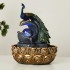 Corsica Multicolour Textured Polyresin Peacock Electrical Water Fountain