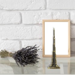 Dubai Burj Khalifa Tower Miniature, Dubai City Landmark, Souvenir, Model, Replica, Monuments, Decorative Showpiece for Home, Antique Finish