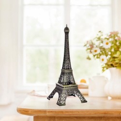 Metal Eiffel Tower Antique Vintage Statue for Room, Office, Decorative Showpiece for Home, Desk Decor, Table Stand Holder (25 cm)