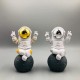 Cute Outer Space Astronaut Figurine Action Figure Toys Statue for Showpiece Home Living Room Decor Office Desktop Decoration Car Dashboard, Kids Birthday Party Gift, Resin