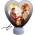 Heart Shaped Led Magic Mirror Photo Frame with Charging Cable,Can be Customise/Personalised for Loved Ones on Any Occasion