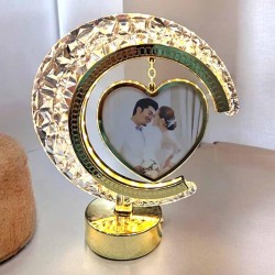 Customized LED Crystal Moon LAMP Photo Frame with touch panel ! Best Gifts for Birthday, Anniversary, Wedding and more