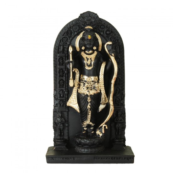 Polyresin 3D Ram Lala Ayodhya Murti Resin for Mandir, Home Decor, Divine Gifts (4 INCH}