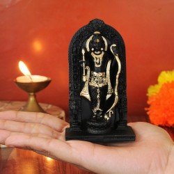 Polyresin 3D Ram Lala Ayodhya Murti Resin for Mandir, Home Decor, Divine Gifts (4 INCH}