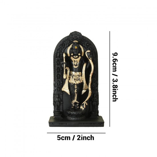 Polyresin 3D Ram Lala Ayodhya Murti Resin for Mandir, Home Decor, Divine Gifts (4 INCH}