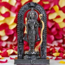 Ram Lala Idol Murti (4 Inch, Small) for Home Pooja Room Mandir Temple Car Dashboard Office Table Decorative Ayodhya Ram Lalla Statue Gift Items