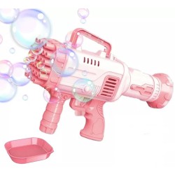 32 Hole Electric Gatling Bubble Gun for Kids with Soap Solution Indoor and Outdoor Toys for Toddlers Bubble Launcher Machine for Girls and Boys